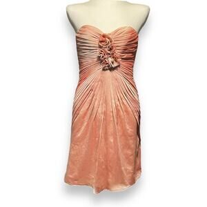 Bari Jay Style 400 Strapless Sweetheart Mini Dress Melon 2